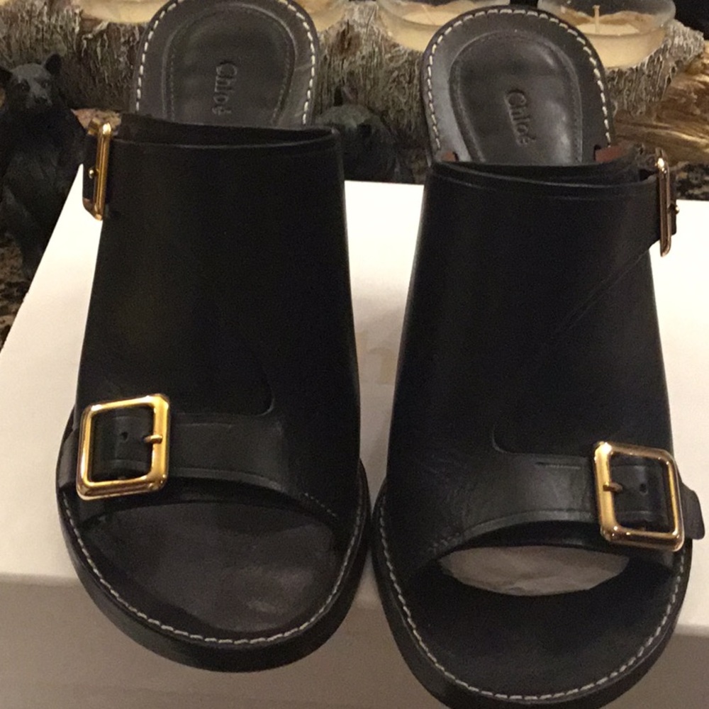 Chloe Black High Heel Sandal